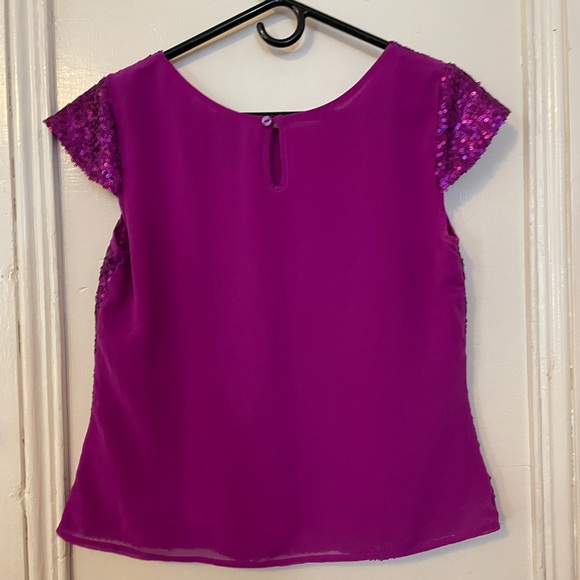 Mossimo Purple/Pink/Magenta Sequined Top Size Medium — Very cute! - Picture 4 of 8